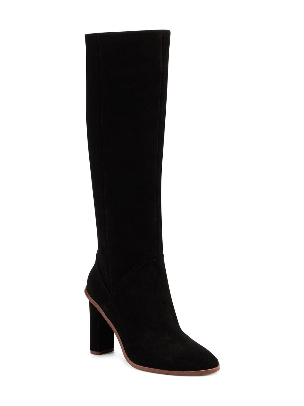 Vince Camuto Suede Black Phranzie Knee High Boots Size 5.5 M